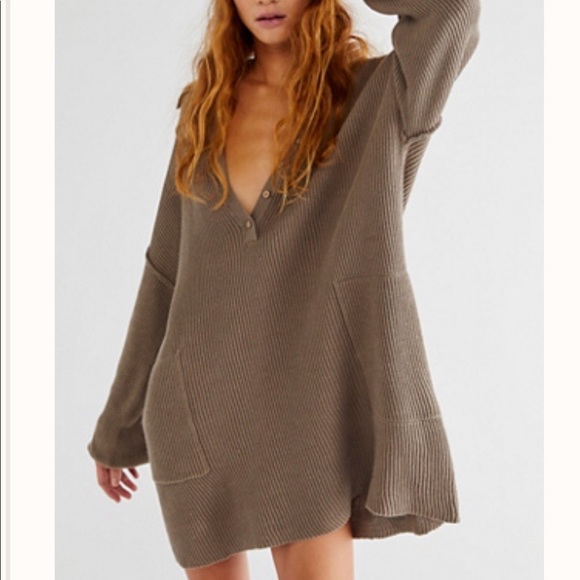 Free People Picnic Sweater Mini Dress 